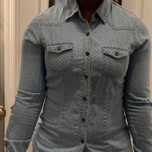 Jeans Polka Dot Long Sleeve Shirt